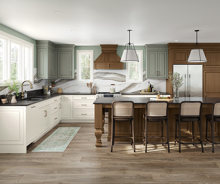 Inviting Three-Tone Traditional Kitchen