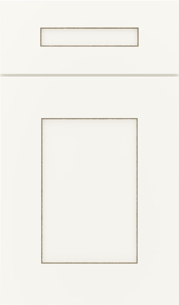 Artisan 5-piece Maple shaker cabinet door in White with Twilight glaze