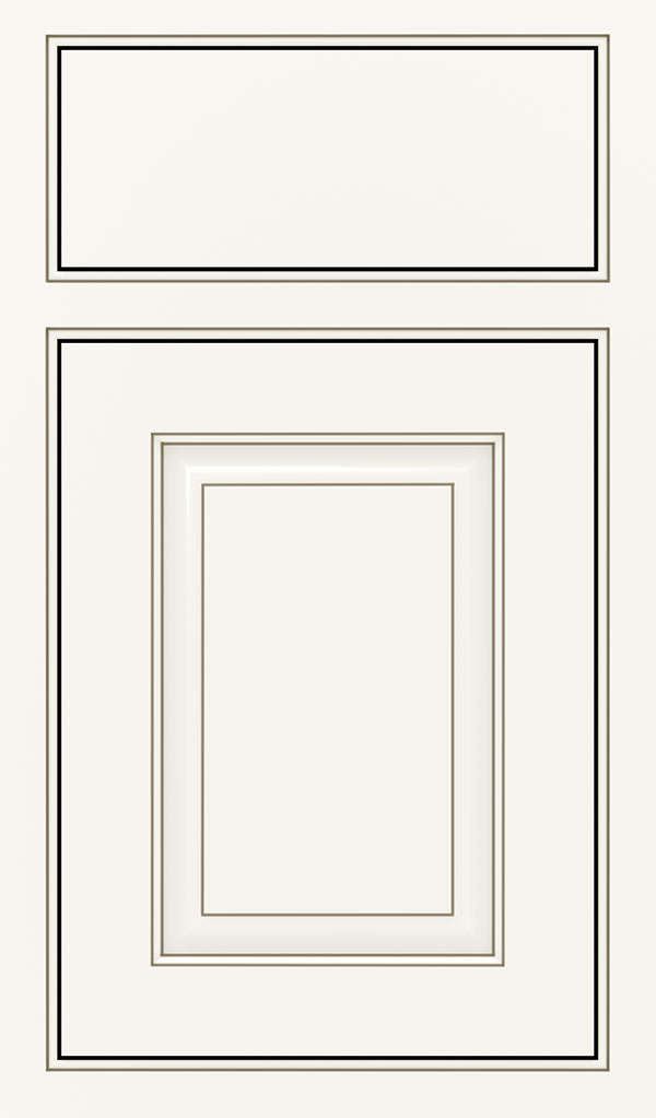 Plaza Maple Beaded Inset Cabinet Door in White Twilight