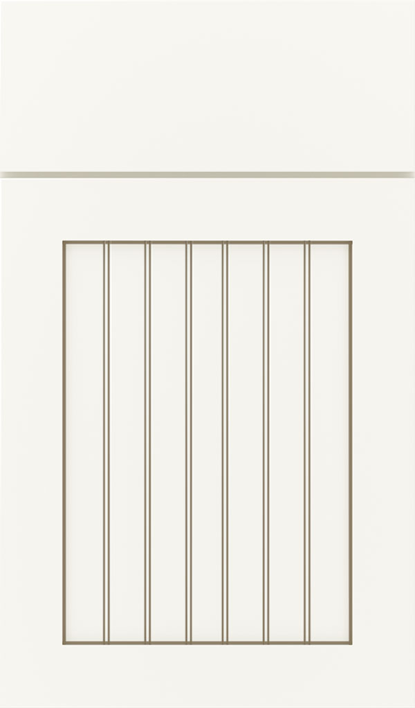 Simsbury Maple Beadboard Cabinet Door in White Twilight