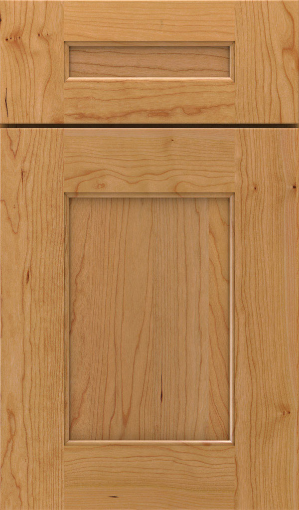 sloan 5-piece cherry recessed panel cabinet door in natural